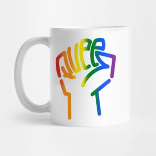 Queer power rainbow version Mug